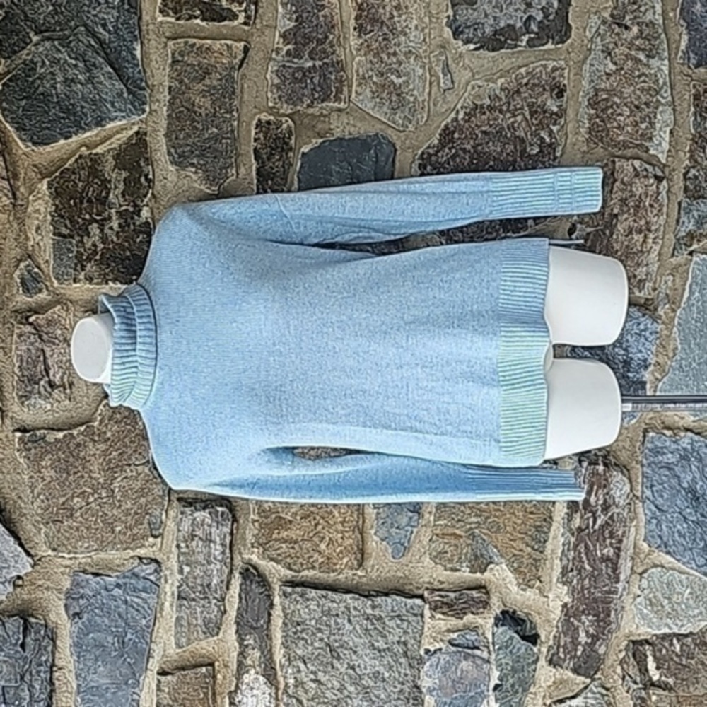 J Crew Turtleneck Tunic sweater in Blue Size Medium